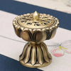 Antique Lotus  Copper Incense Burner For Home Aroma NewZen