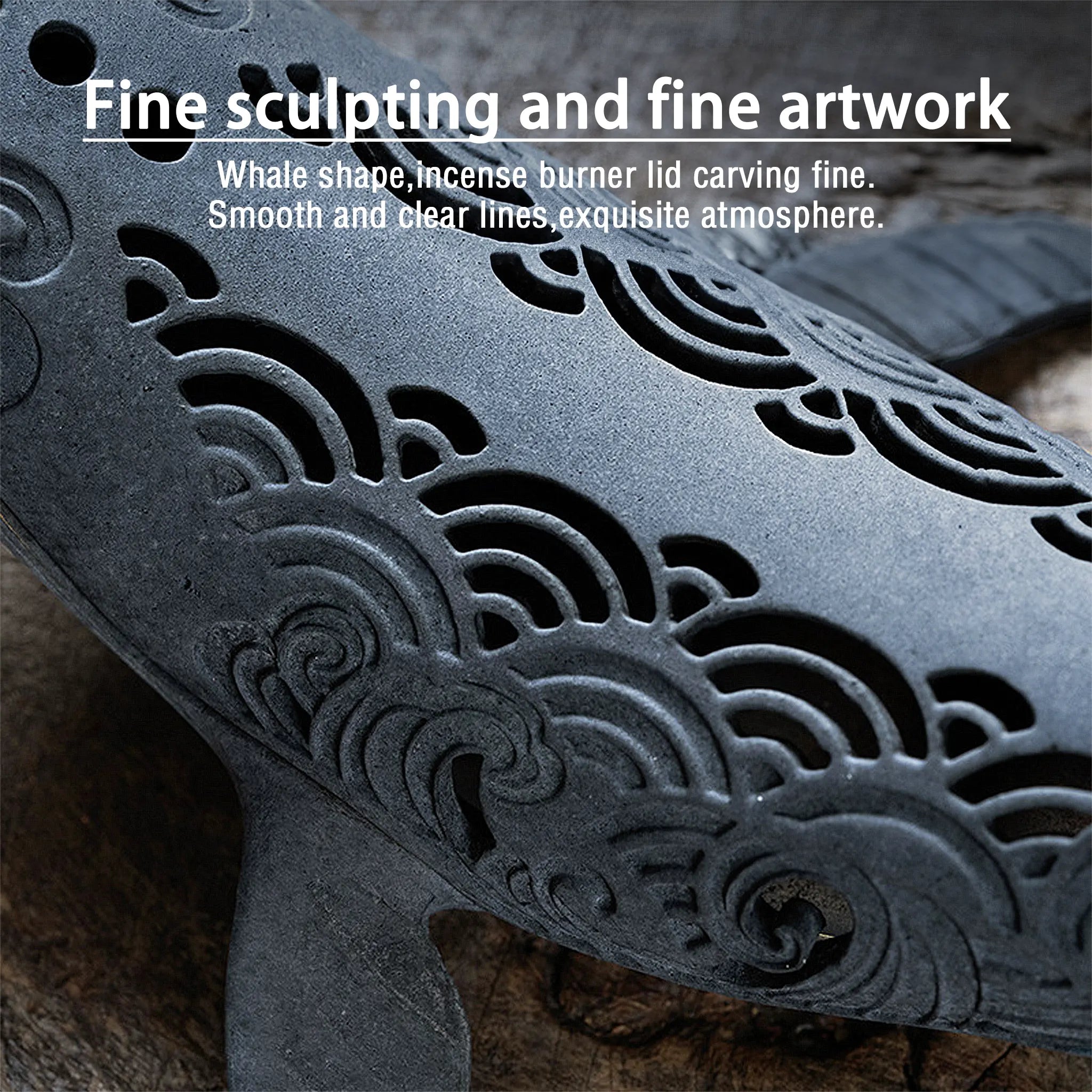 Whale Line Incense Burner - Alloy Material, Exquisite Craftsmanship NewZen