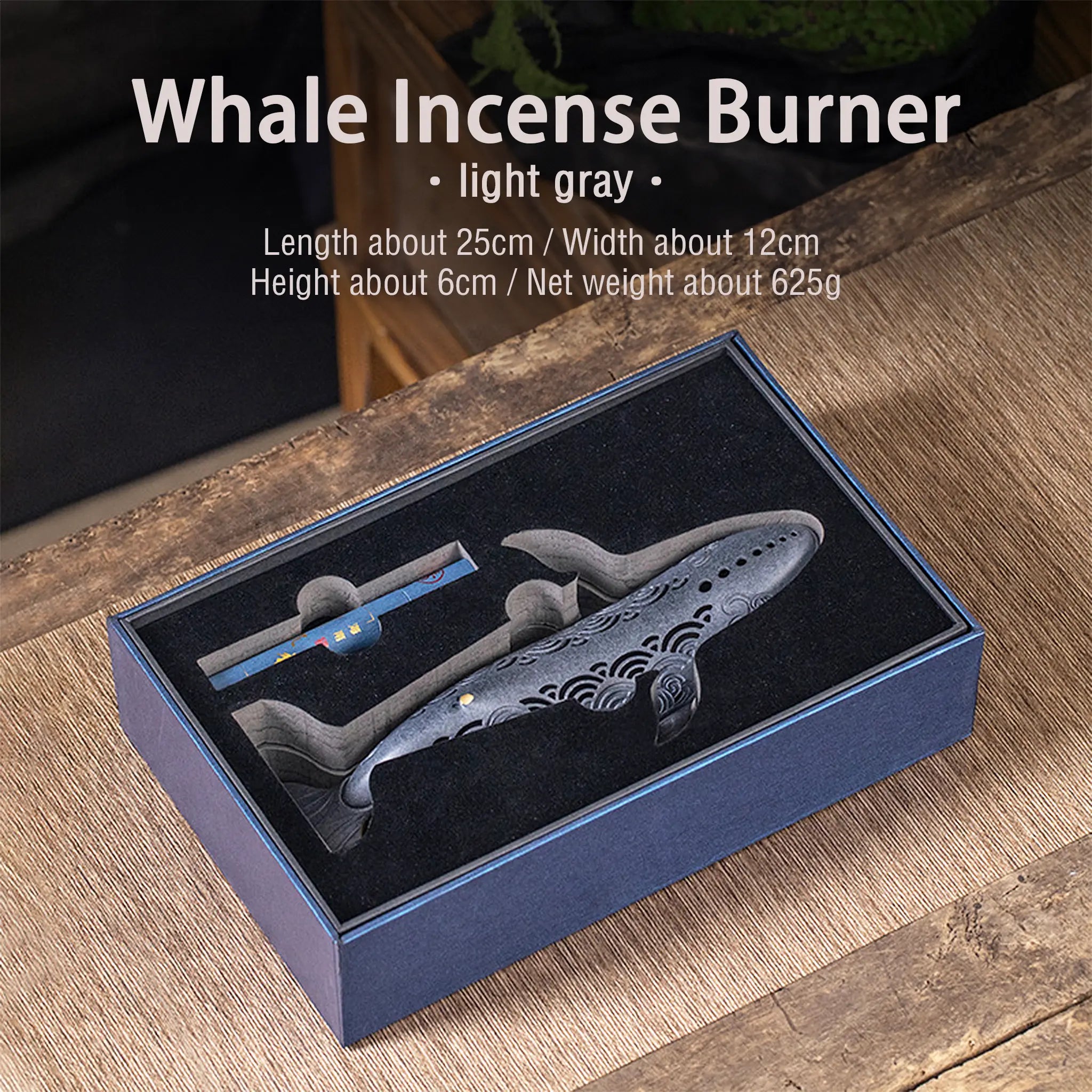 Whale Line Incense Burner - Alloy Material, Exquisite Craftsmanship NewZen