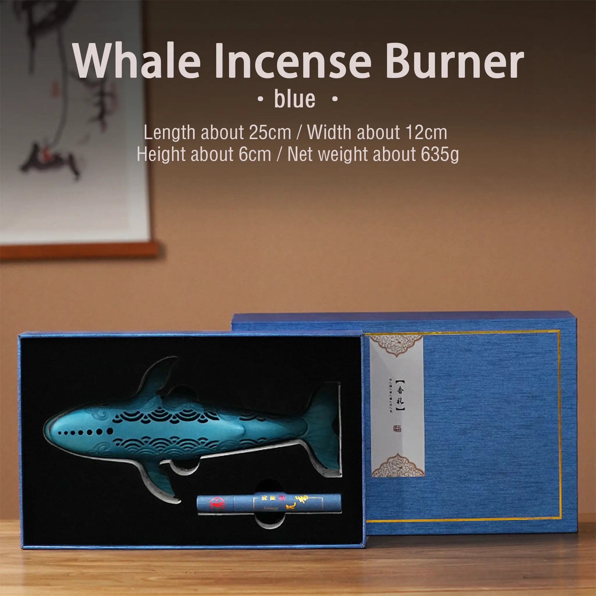 Whale Line Incense Burner - Alloy Material, Exquisite Craftsmanship NewZen