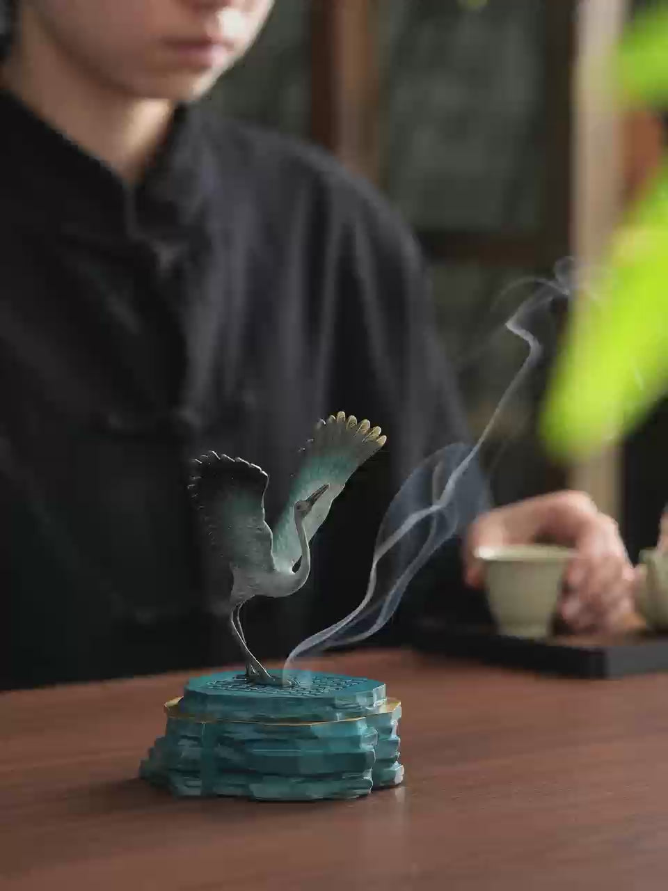 Cranesong Nine Gorges Copper Incense Burner - Rustic Elegance, Brass Craftsmanship